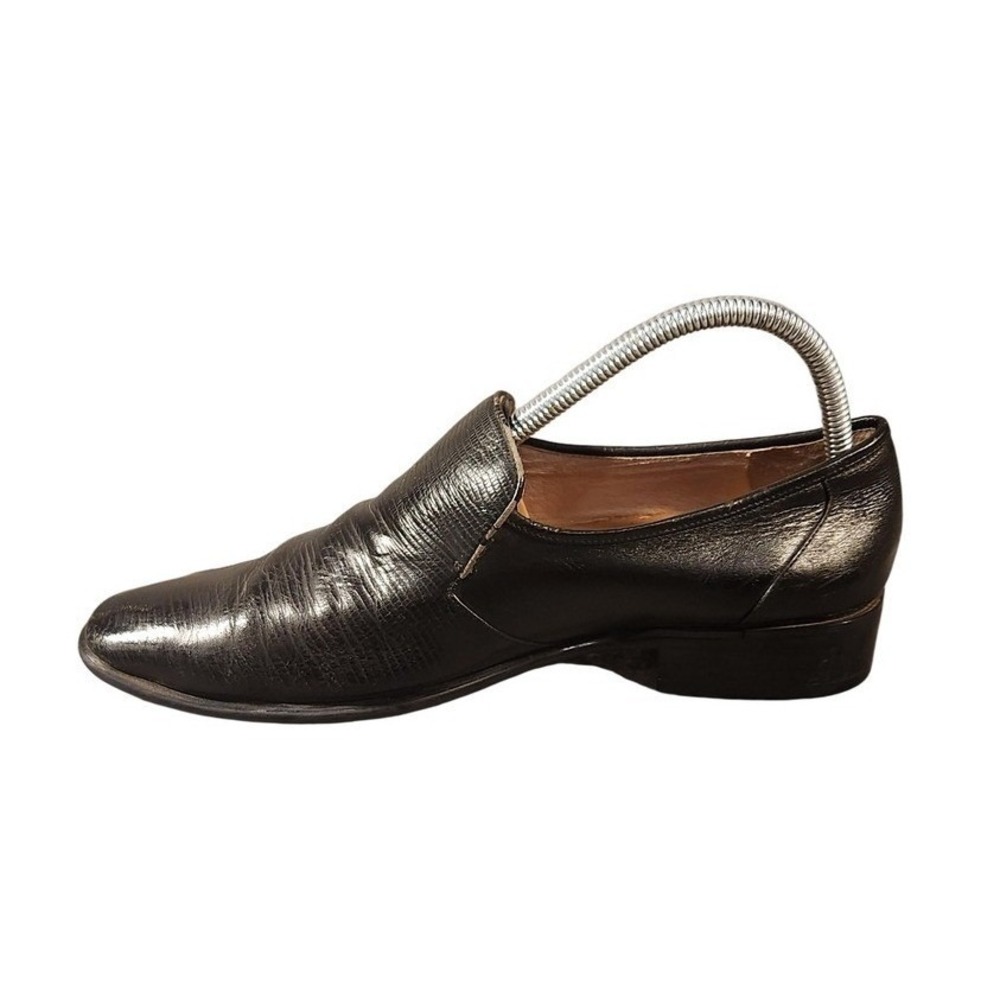 Valentino Rudy‎ Shoes Mens 6.5 Black Leather Slip On Dress Oxford 6406299-245